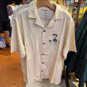 2025 Disney Parks Donald Duck Golf Camp Button Shirt Sz Large